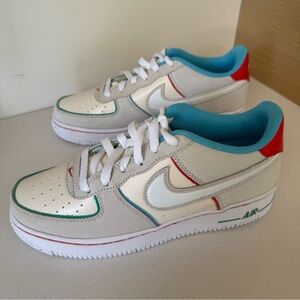 Nike Sneakers - White, Red, and Teal